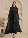 Najma Women'S Long Sleeve Open Front Islamic Abaya Gown