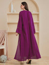 Najma Women'S Long Sleeve Open Front Islamic Abaya Gown