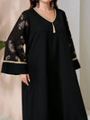 Najma Women'S plus Size Arabic Clothing with Fringe Pendant Decorated Sleeve Hem